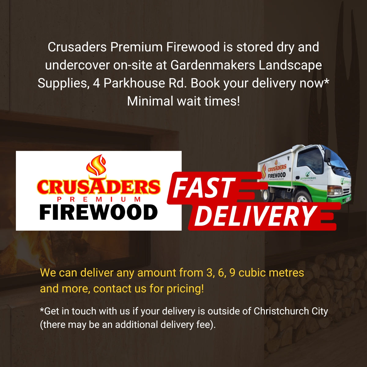 Crusaders Premium Firewood - Beech Delivery